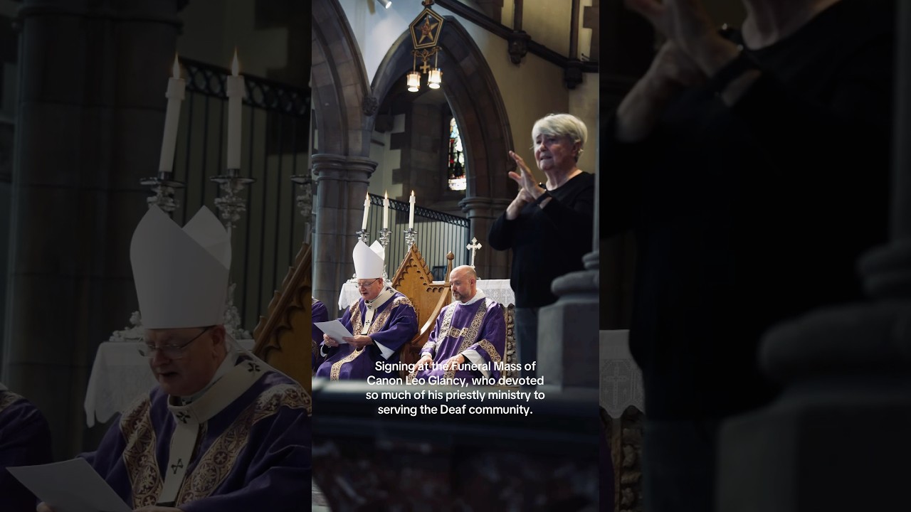 Signing for the Deaf at Funeral of Canon Leo Glancy